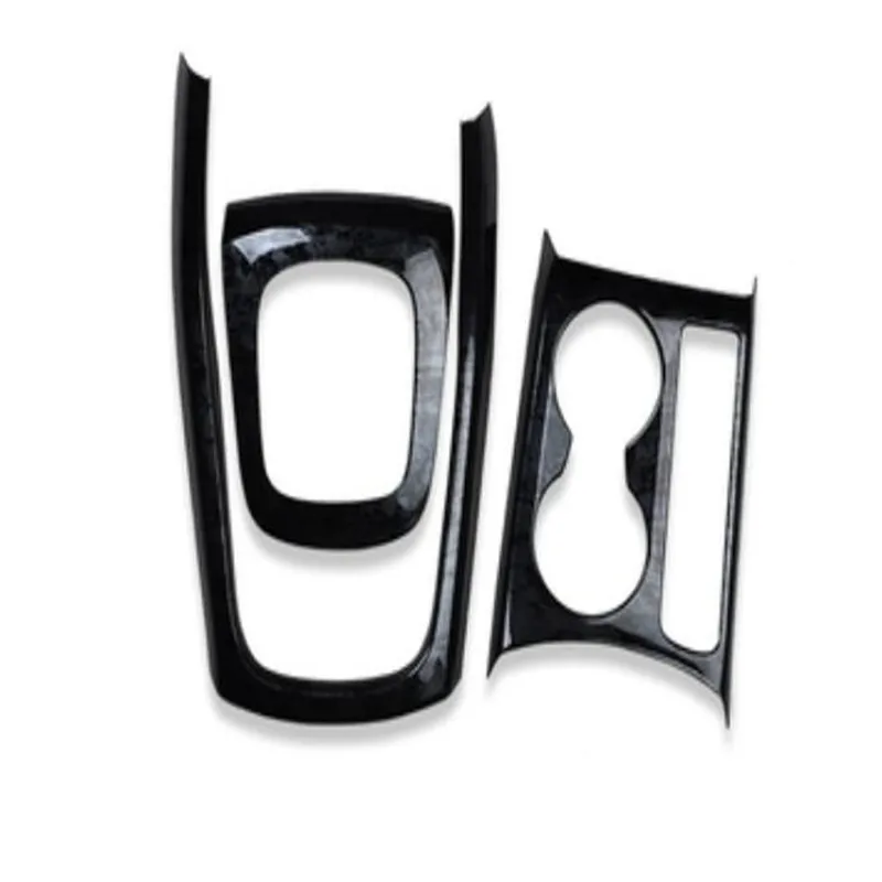 

Suitable for Audi Q3 2013-2018HIPS mahogany carbon fiber interior modification gearshift water cup frame 3pcs left drive