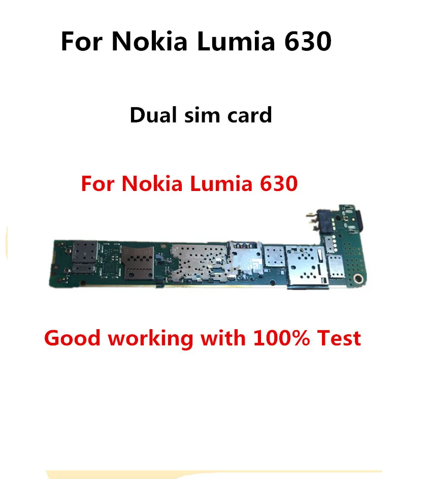 Разблокированная Рабочая материнская плата для Nokia Lumia 630 с двумя sim картами