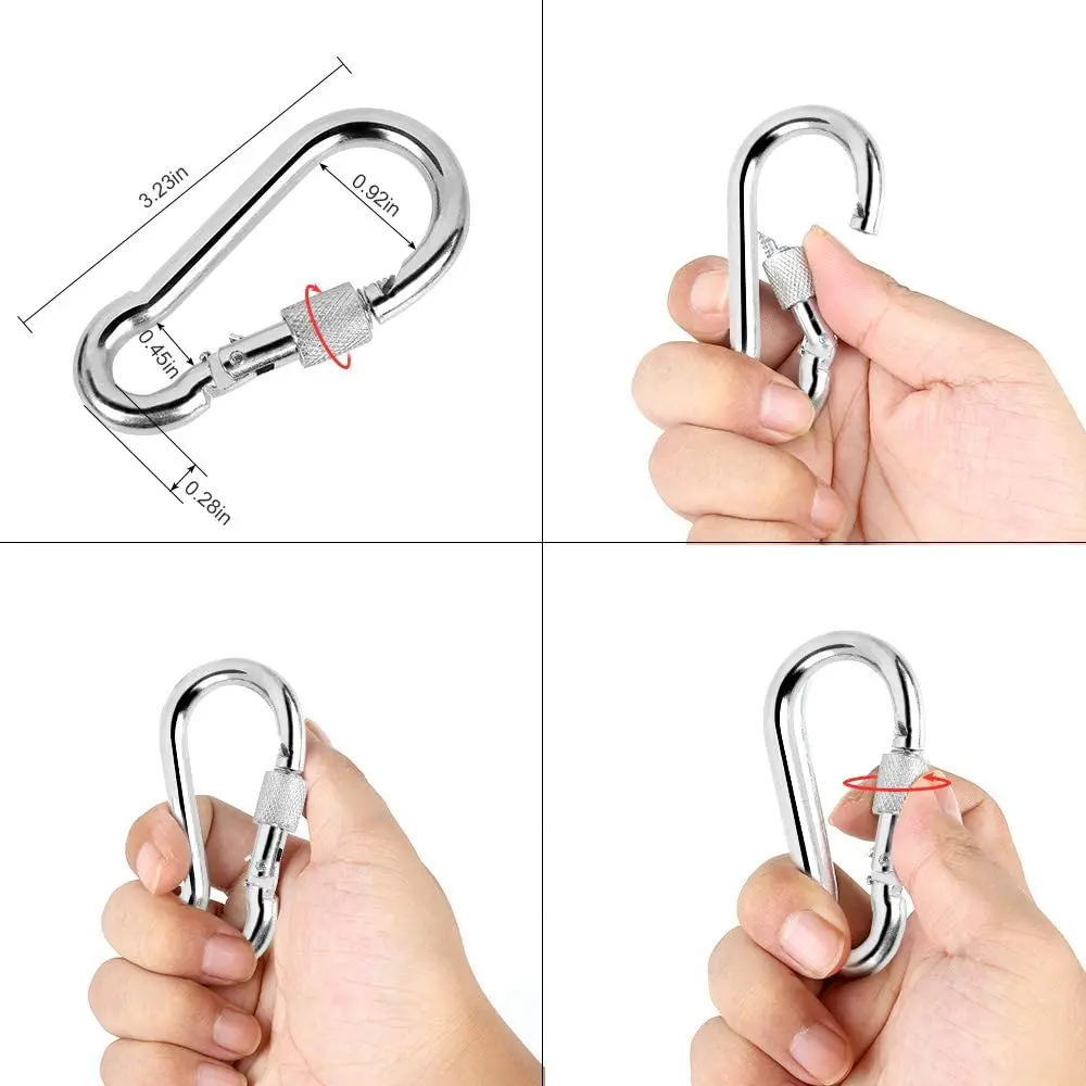 

Magnet Fishing Rope, Carabiner Braid Rope, Nylon Rope Mooring Line for Commercial, Anchor, Clothesline, Boat Anchor, Crafting, B