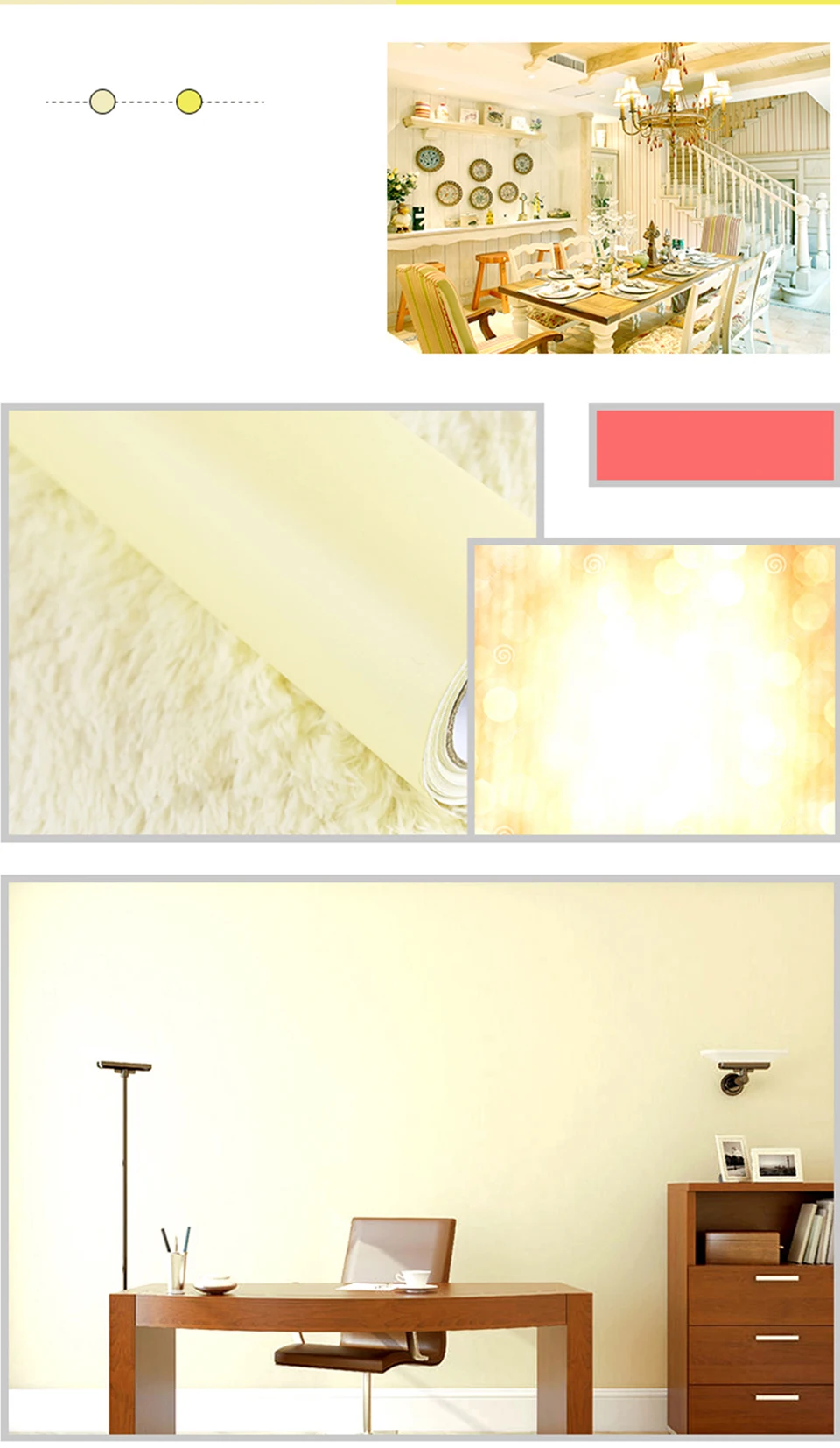 Vinyl PVC Self Adhesive Wallpaper Waterproof Furniture Renovation Cabinet Contact Paper Living Room DIY Wall Stickers Home Decor