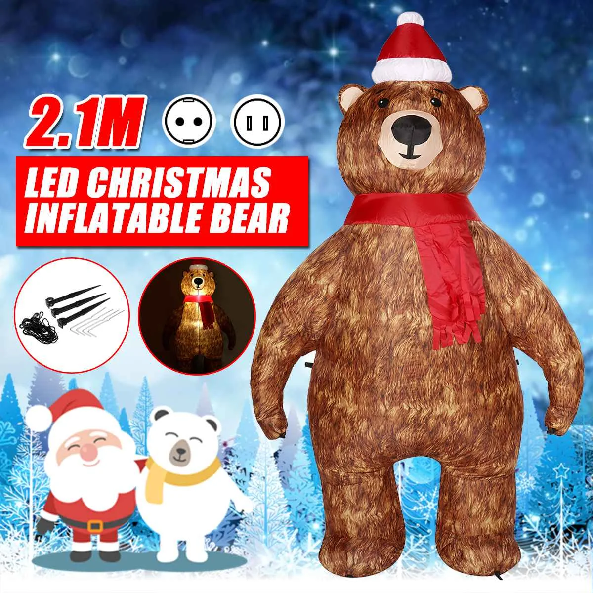 

LEDChristmas Inflatable Toy Christmas Doll Toys Soft Stuffed Baby Doll Toys For Children Kids Boys Girls Birthday Christmas Gift