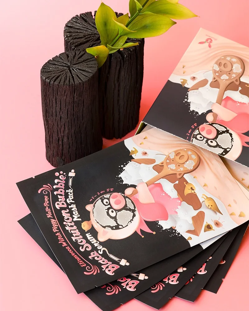Крем для очищения кожи от акне Elizavecca Witch Piggy черная пузырьковая сывороточная