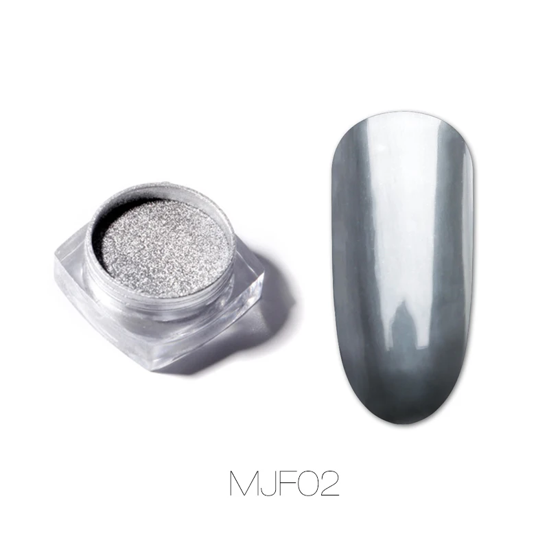 1PCS SILVER POWDER ROSALIND ногтей Блеск Искусство пигмент порошок гель лак зеркало Маникюр Блестки для ногтей УФ хром голографические украшения ногтей - Цвет: 1PCS SILVER POWDER