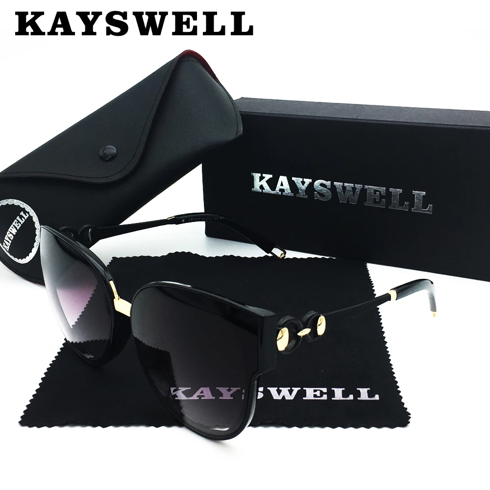KAYSWELL новые женские солнцезащитные очки кошачий глаз брендовые дизайнерские модные градиентные ретро солнцезащитные очки L80-012