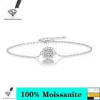 Женский модный браслет из муассанита, регулируемый браслет из 2 карат подсолнуха с муассанитом, новинка 2021