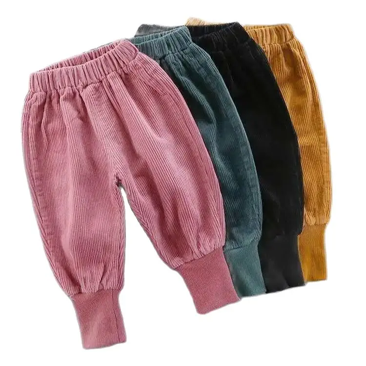

VIDMID Girls' pants trousers spring and autumn baby Harem Pants children's Corduroy baby kids girls causal cotton Pants P4864