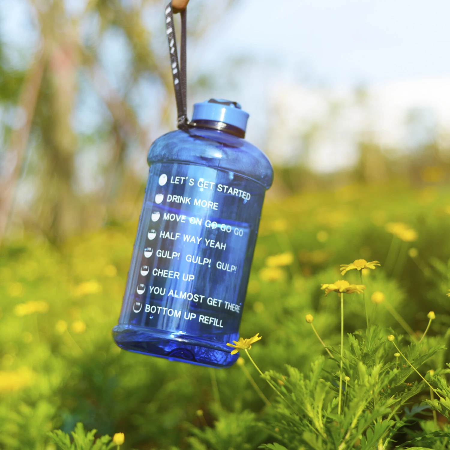 Оригинальный мотивационный маркер времени 2.2л галлон бутылка воды Экологичная BPA