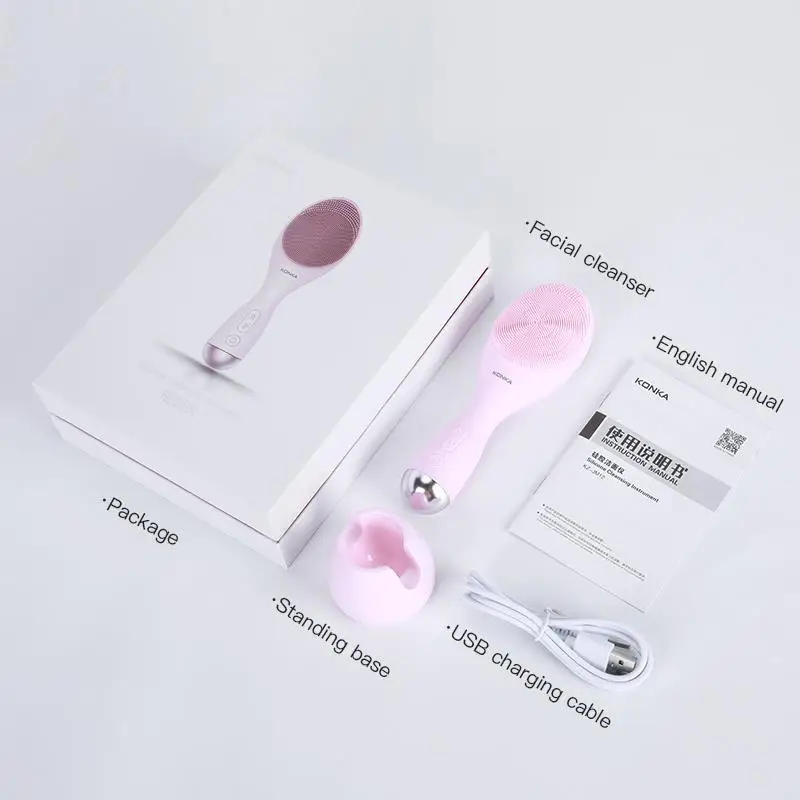 

Electric facical cleansing brush Silicone USB facial cleansing brush Skin care cleanine machine IPX6 waterproof