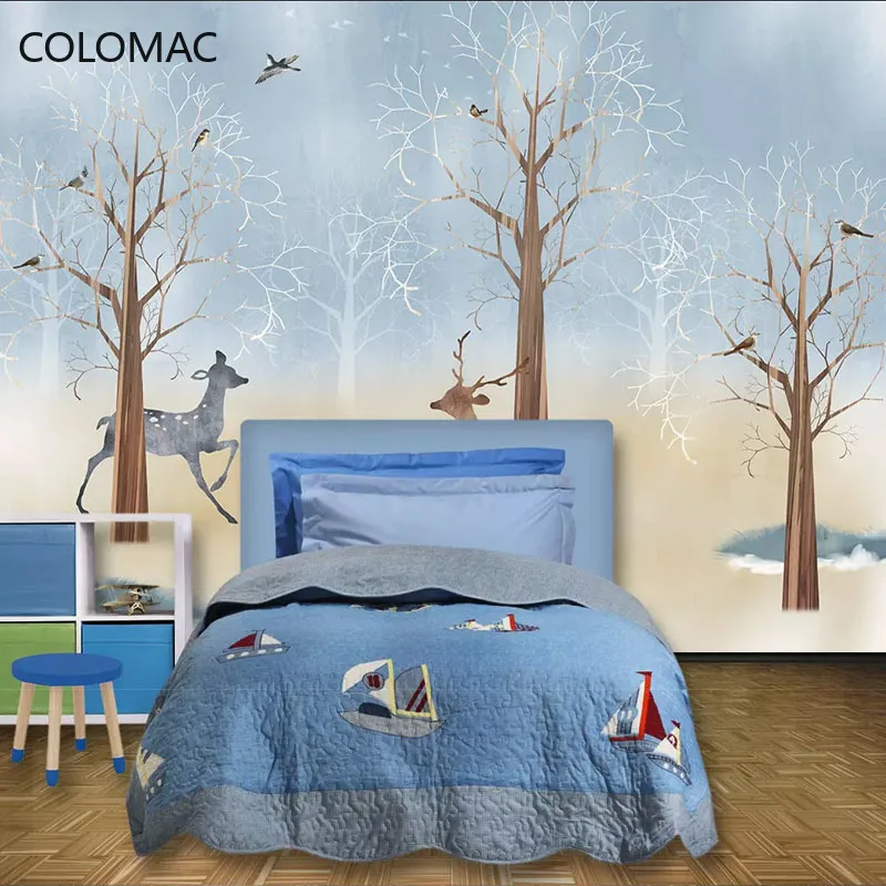 

Современные Простые Настенные обои для детской комнаты в скандинавском стиле с ручной росписью