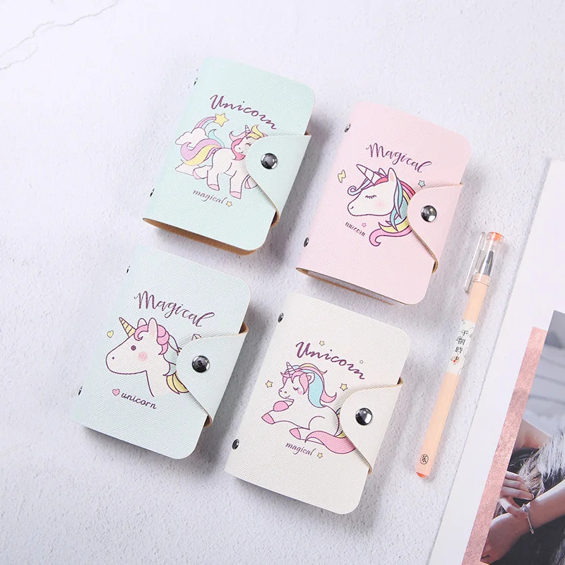 20 битов держатель для ID карт Единорог из искусственной кожи кошелек кредитных