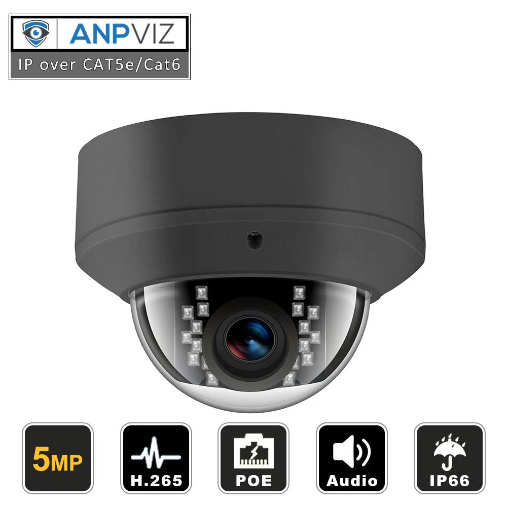 Совместимость Hikvision 5MP IP POE камера наружная H.265/H.264 купольная CCTV сетевая