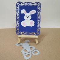 lovely easter rabbit metal cutting mould diy scrapbook decoration process die cut paper card making new template
