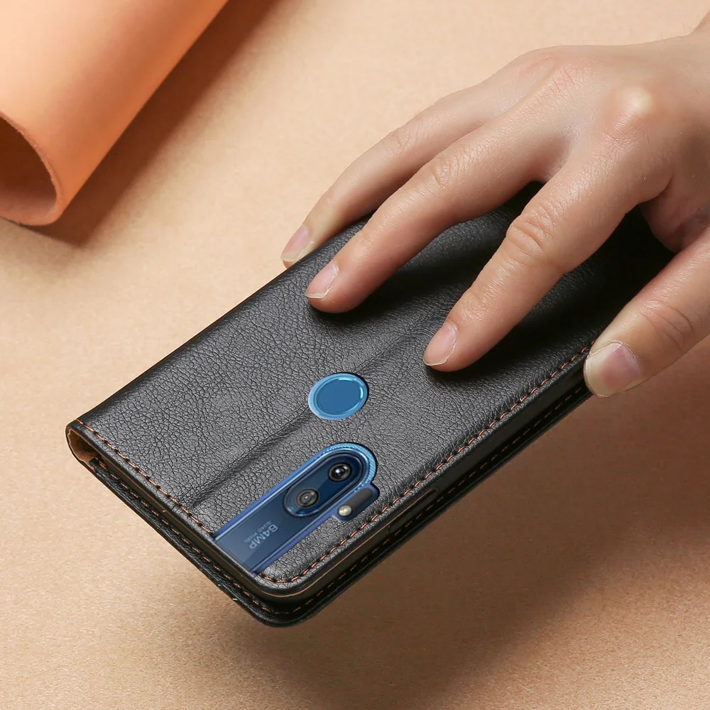 Чехол-Кошелек для Motorola Moto One Hyper кожаный силиконовый чехол-накладка Магнитный