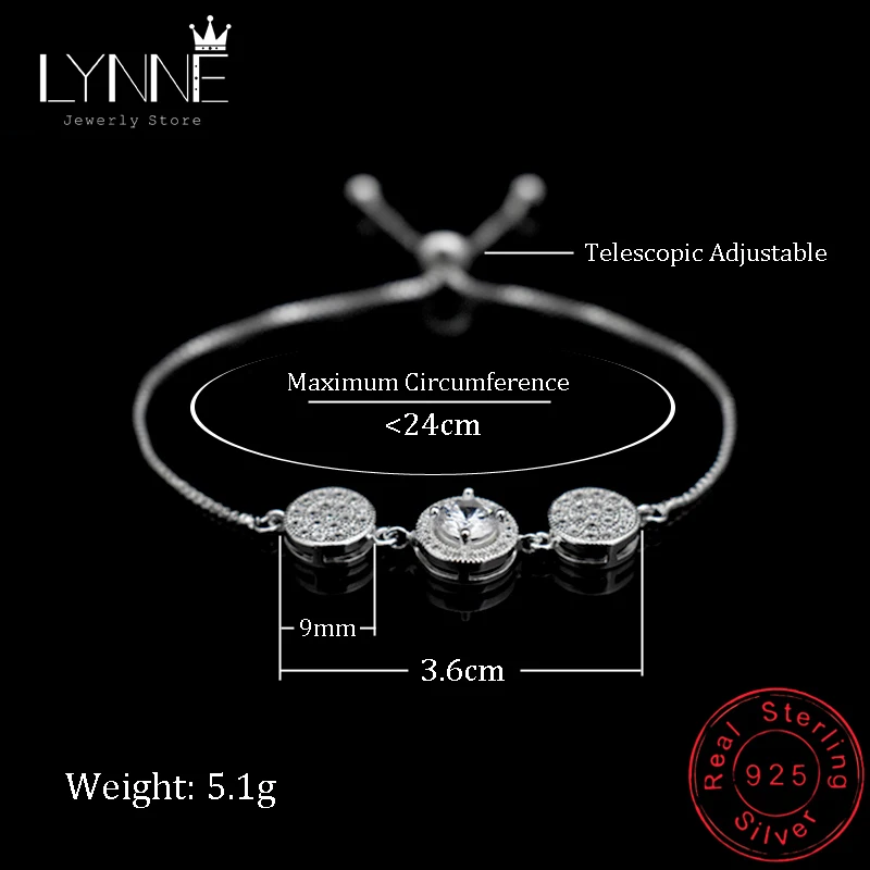 Женский браслет из серебра 925 пробы с круглым кулоном | Украшения и аксессуары