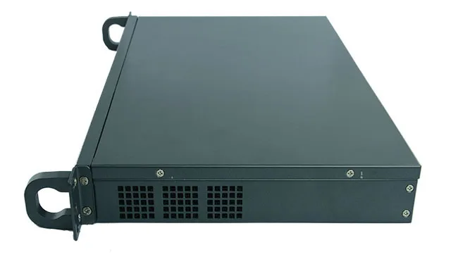 Причастником 19 дюймов 1U стоечный сервер Двухъядерный Intel Atom D2550 брандмауэр ПК Barebone система 4 Lan Поддержка pfsense