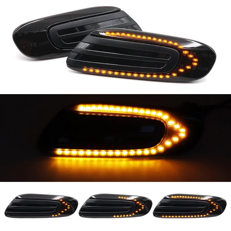 

2pcs Amber Dynamic Flowing Led Side Marker Turn Signal Light Sequential Blinker Lamp For MINI COOPER F55 F56 F57