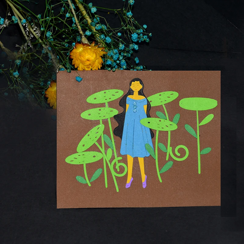 Цветок весна девушка металла резки штампы DIY Скрапбукинг фото альбом карты