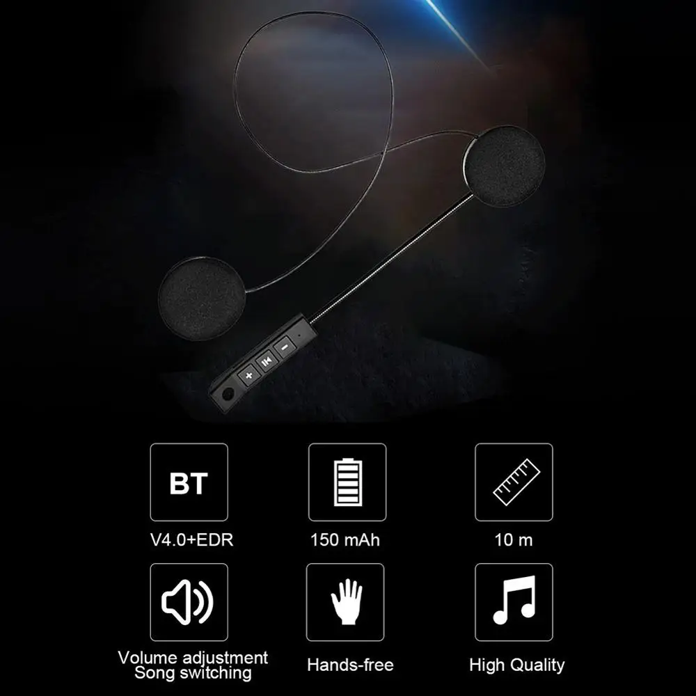 Гарнитура для мотоциклетного шлема BT8 Bluetooth 4 1 + EDR громкая связь динамик наушники