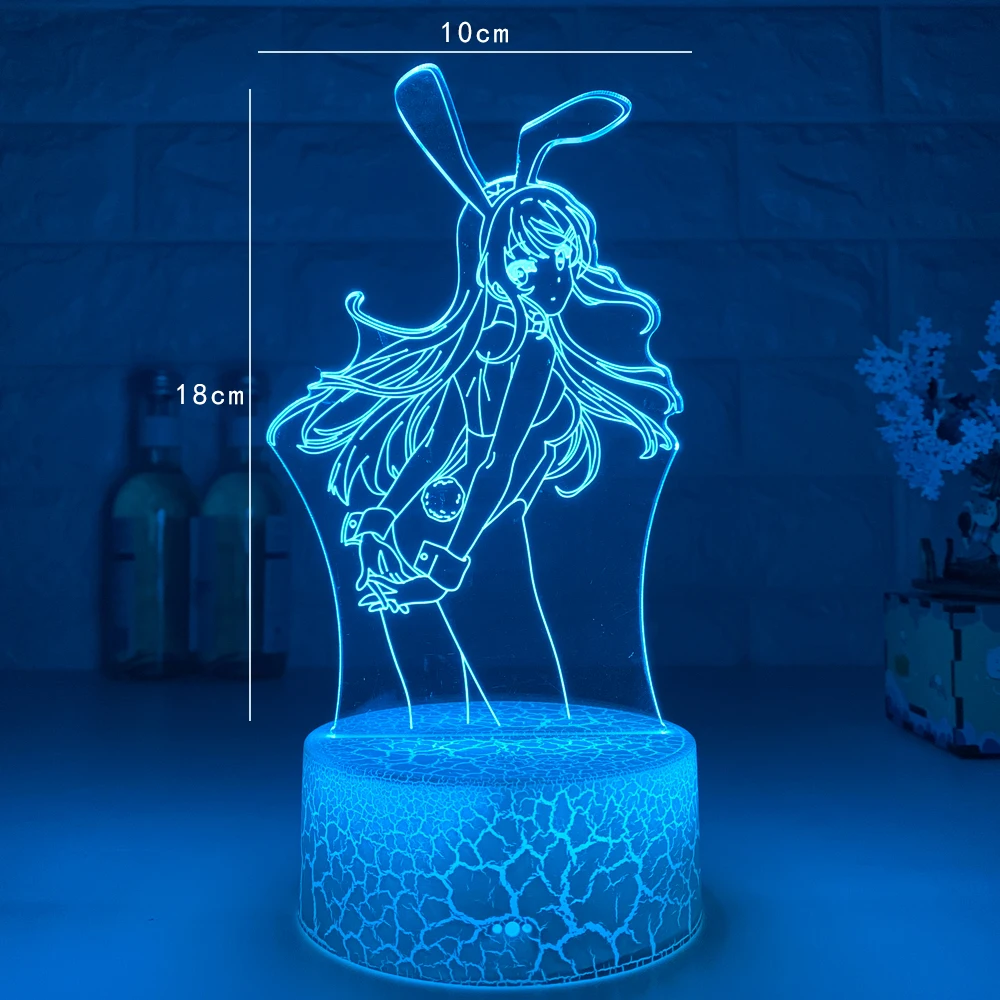 

New Led Night Light Zero Two Figure Table 3d Lamp for Bed Room Decor Light Anime Waifu Gift Darling In The Franxx Zero Two Lamp