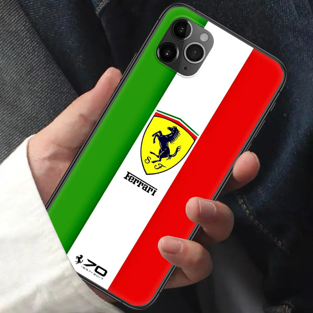 

Sports Car Ferrari Phone Case For Iphone 11 12 Mini PRO XR X XS MAX 6 6s 7 8 Plus 5 5s SE 2020 black Waterproof Soft Etui