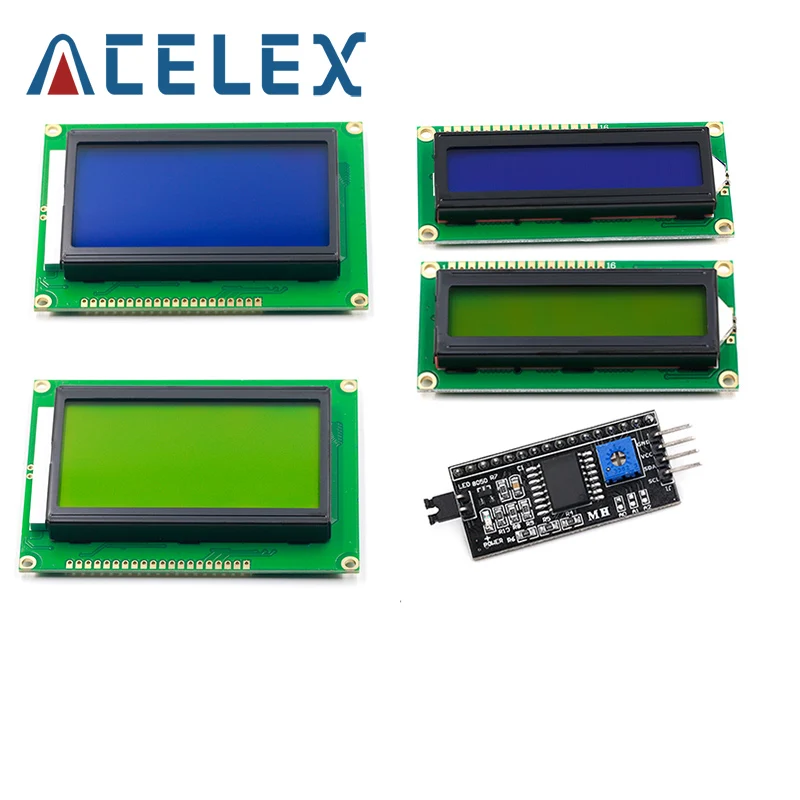 1 шт. модуль ЖКД синий зеленый экран IIC/I2C 1602 для arduino LCD UNO r3 mega2560 LCD1602|display lcd module|display