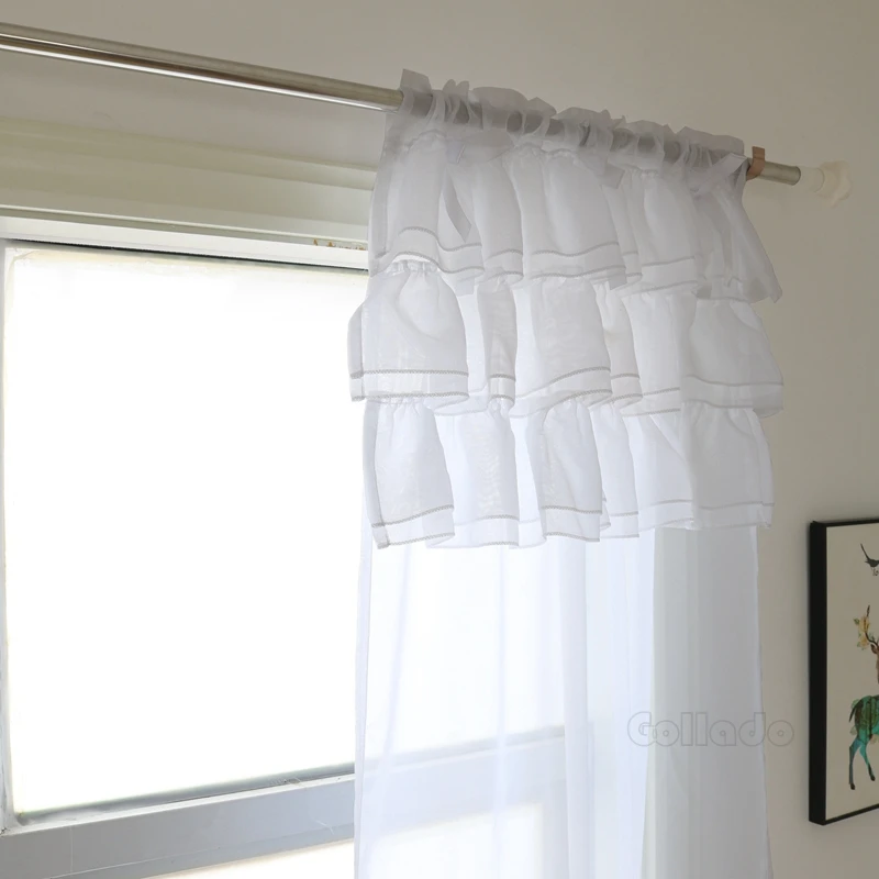 Модный домашний текстиль с оборками и ленточным бантом дизайнерская прозрачная