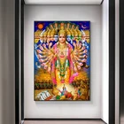 Индийские боги, лорд Ганеша Кришна, картины на холсте, плакаты и принты, индуизм, настенные картины для декора гостиной