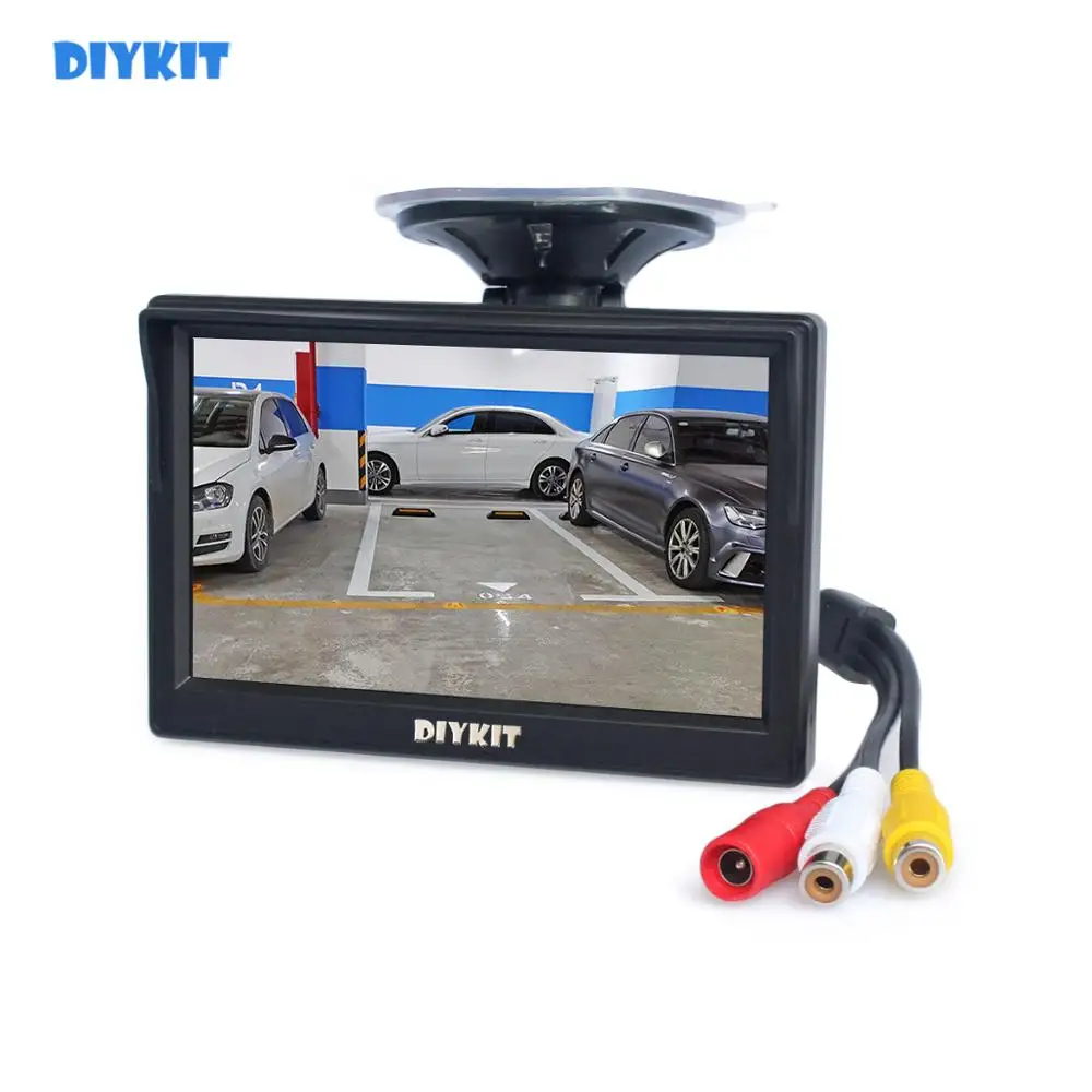 DIYKIT 800x480 5 &quotTFT ЖК дисплей HD монитор заднего вида автомобиля с присоской и