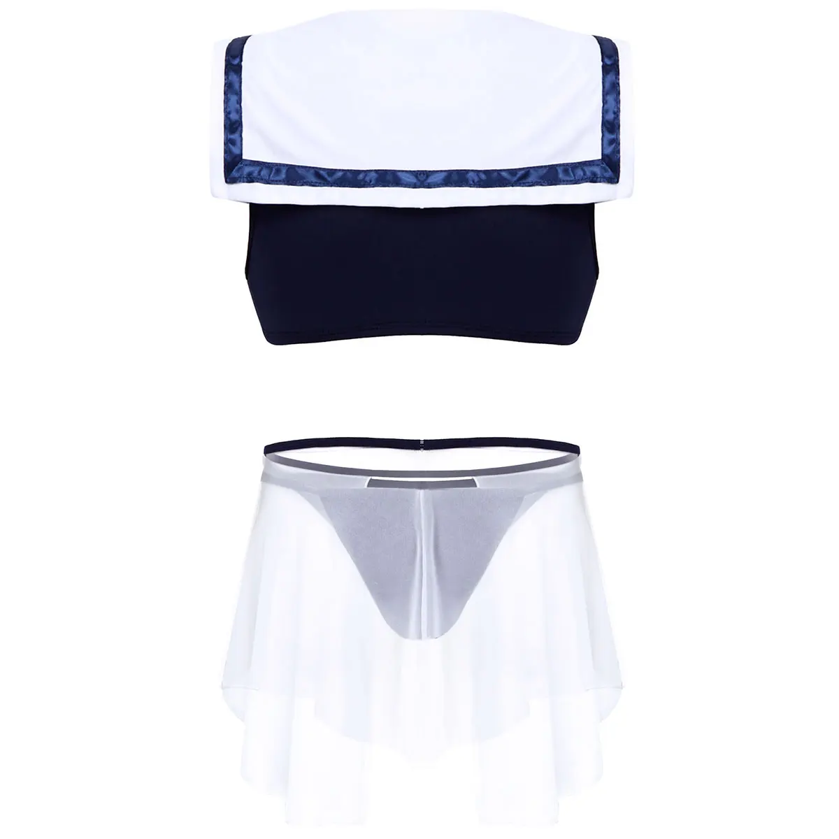 Женское экзотическое нижнее белье комплект матросского костюма Женский костюм