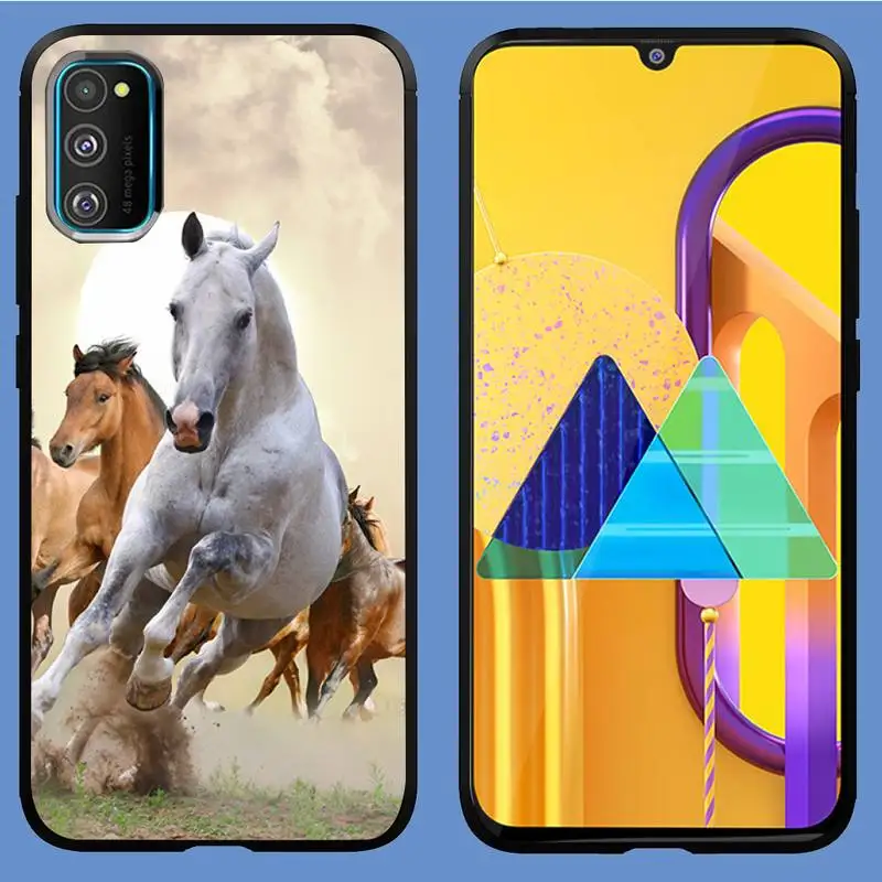 

Animal furious Running Horse Phone Case for Samsung S6 S7 edge s8 s9 s10 S20 plus lite S10E note 10 20 pro ultra Cover