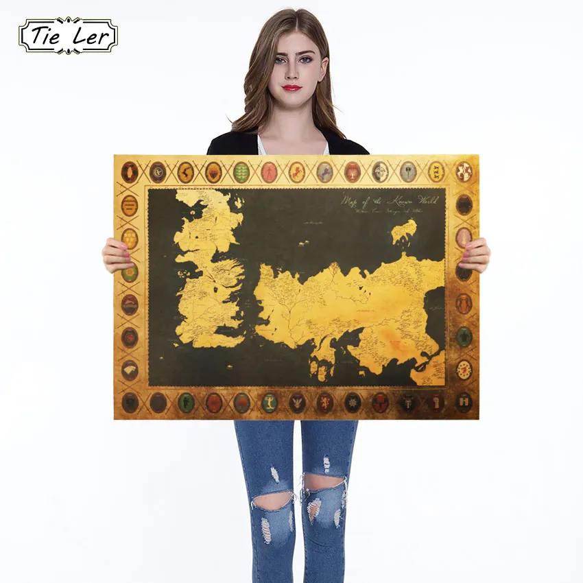 Карта классический современный ТВ драма крафт Бумага плакат декоративной