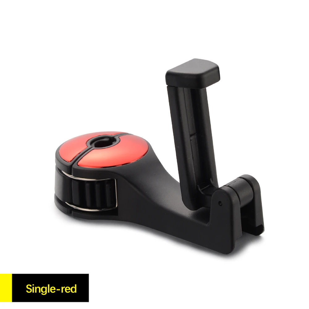 

2 In 1 Car Headrest Hook with Phone Holder Seat Back Hanger for Bag Handbag Purse Grocery Cloth Foldble Clips Accessories