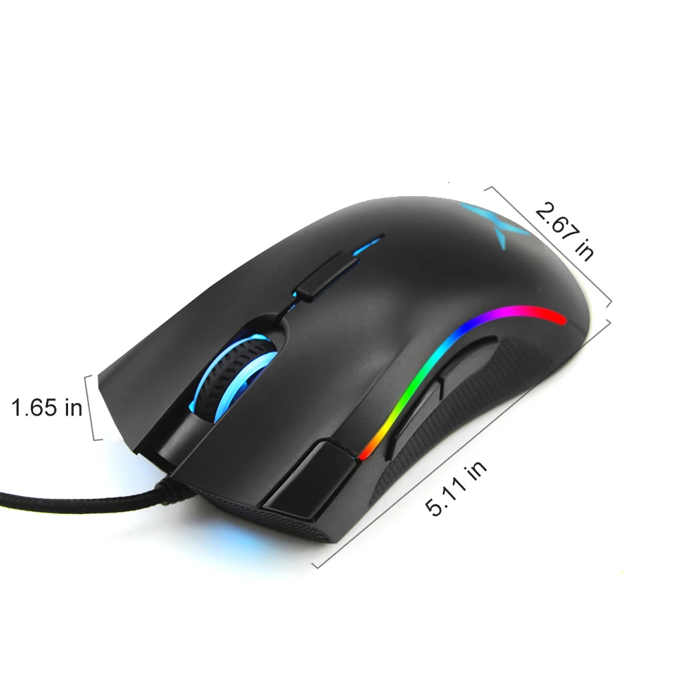 Вертикальная мышь Delux M625 RGB Мышь с подсветкой 4000 Точек на дюйм USB Проводная