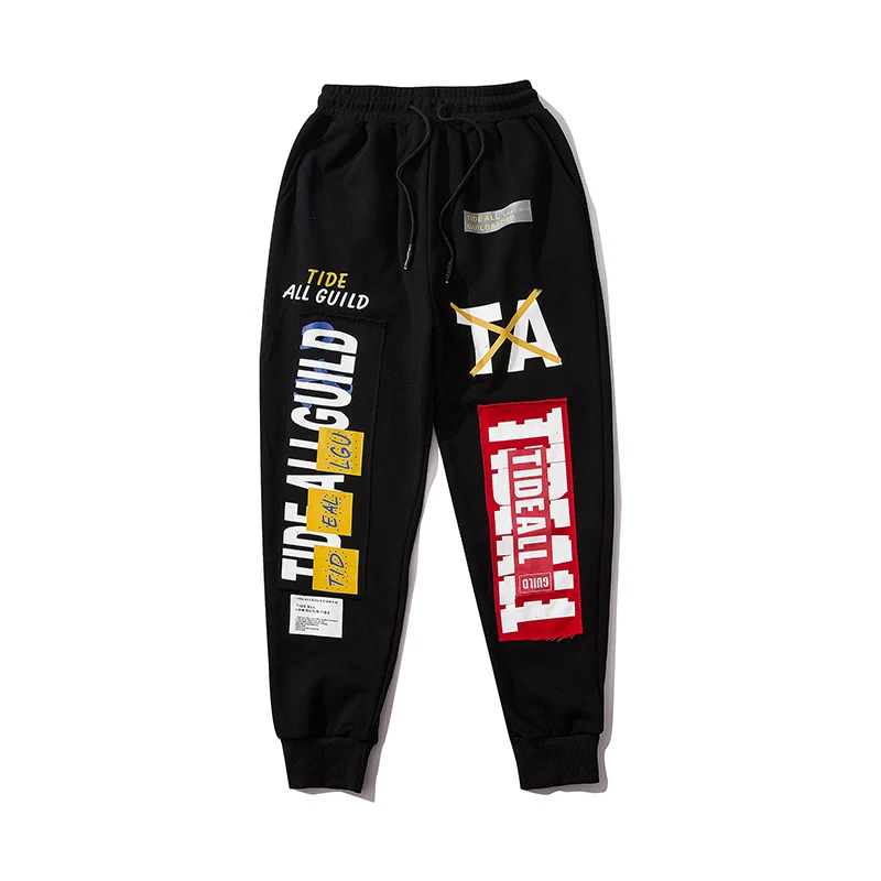 Брюки-султанки мужские с эластичным поясом Модные свободные хлопковые штаны