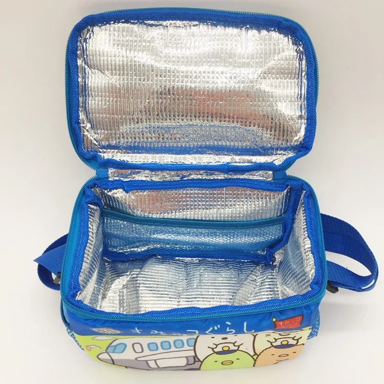 New kawaii sumikko gurashi waterproof lunch bag students handheld thermal insulation meal box inclined shoulder | Багаж и сумки
