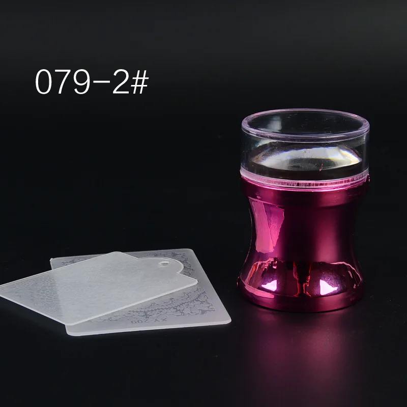 Ручка для дизайна ногтей скребок стемпинга резиновая головка чистый прозрачный