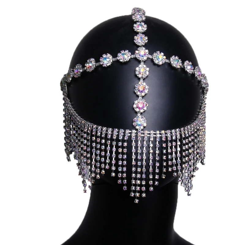 Женская маска-вуаль для танца живота с кристаллами |