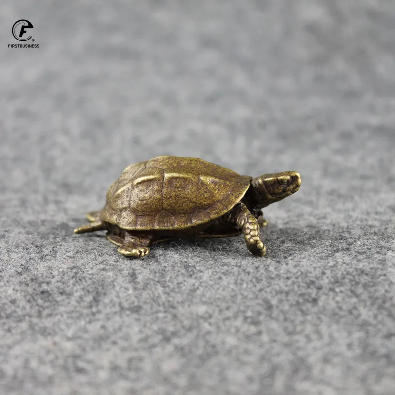 Винтажные латунные украшения для стола в виде черепахи и морской лампы медные