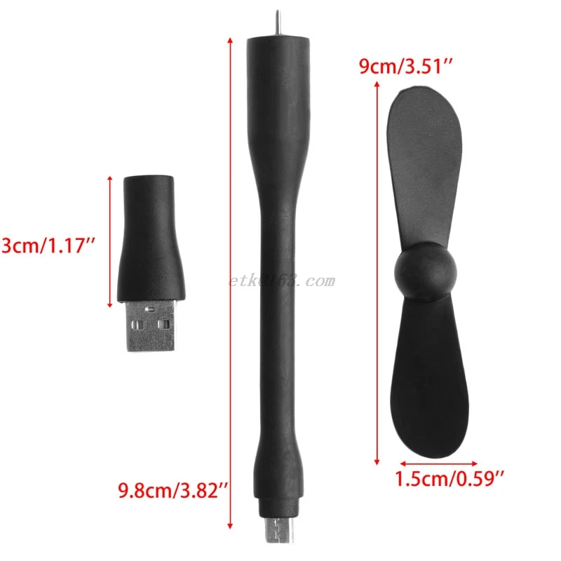 

Portable Flexible USB Mini Cooling Fan Cooler For Android Phone Laptop Desktop