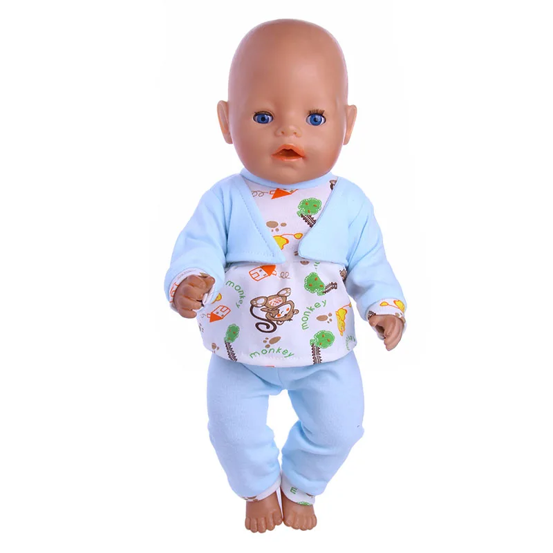 Одежда для кукол хлопковые пижамы 2 шт. ночные рубашки подходят 18 дюймовых