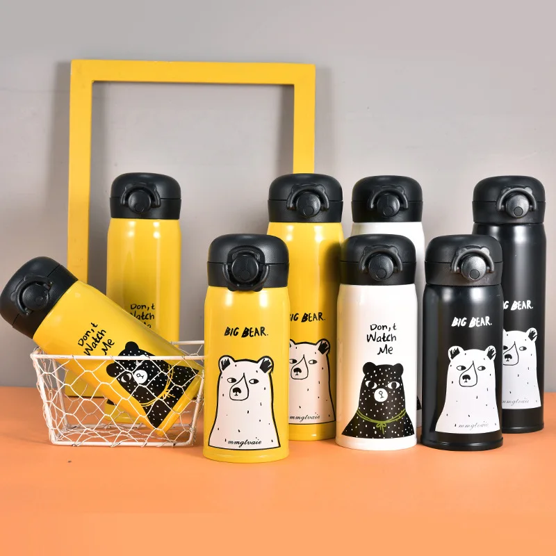 

350/500ML Thermos Mug Double Wall Stainless Steel Thermos Cup Vacuum Flasks Travel Coffee Mug Thermocup for Kids Gift