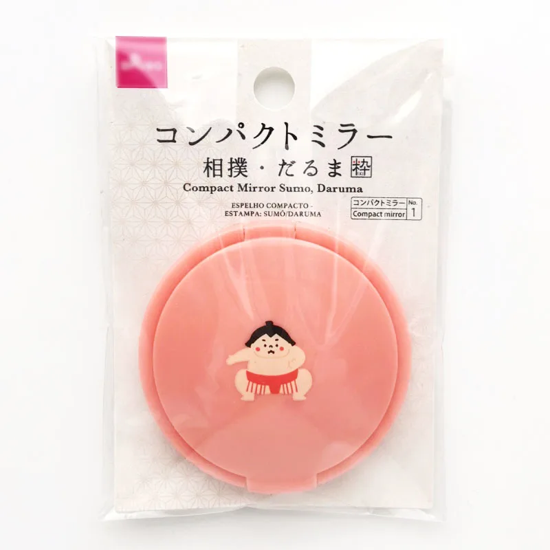

Japanese Cartoon Double-sided Small Round Mirror 2X Magnifying Glass Carry-on Makeup Mirror Folding Mirror Portable Flip Mirror