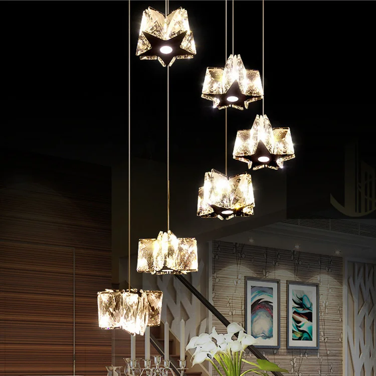 

nordic modern led Crystal Chandelier Tree Branch pendant lamp kitchen dining bar Restaurant living room pendant light
