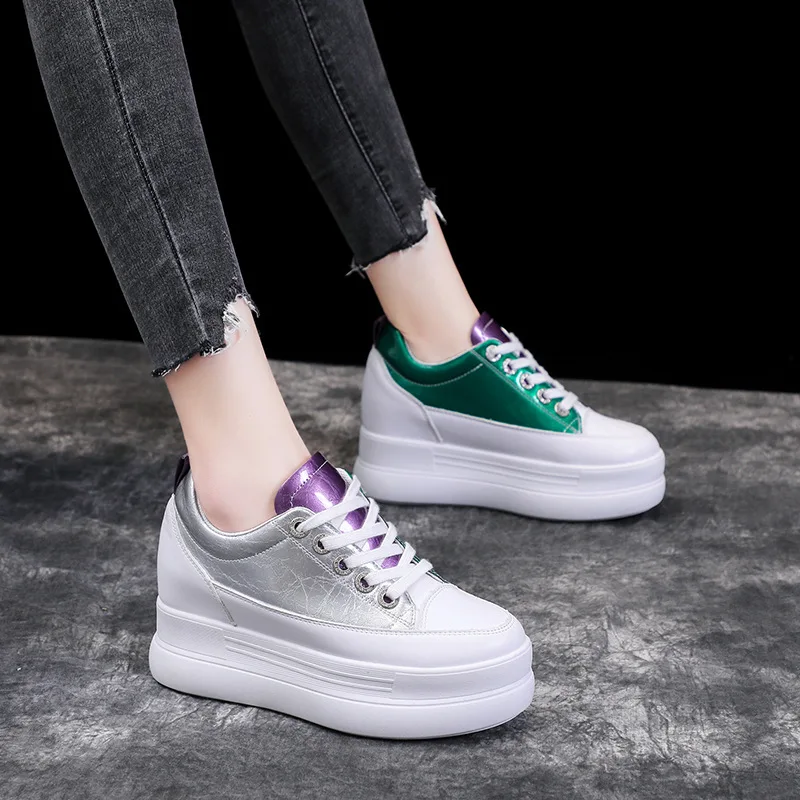 Fujin/Женская обувь на платформе Повседневная плоской Обувь из искусственной кожи