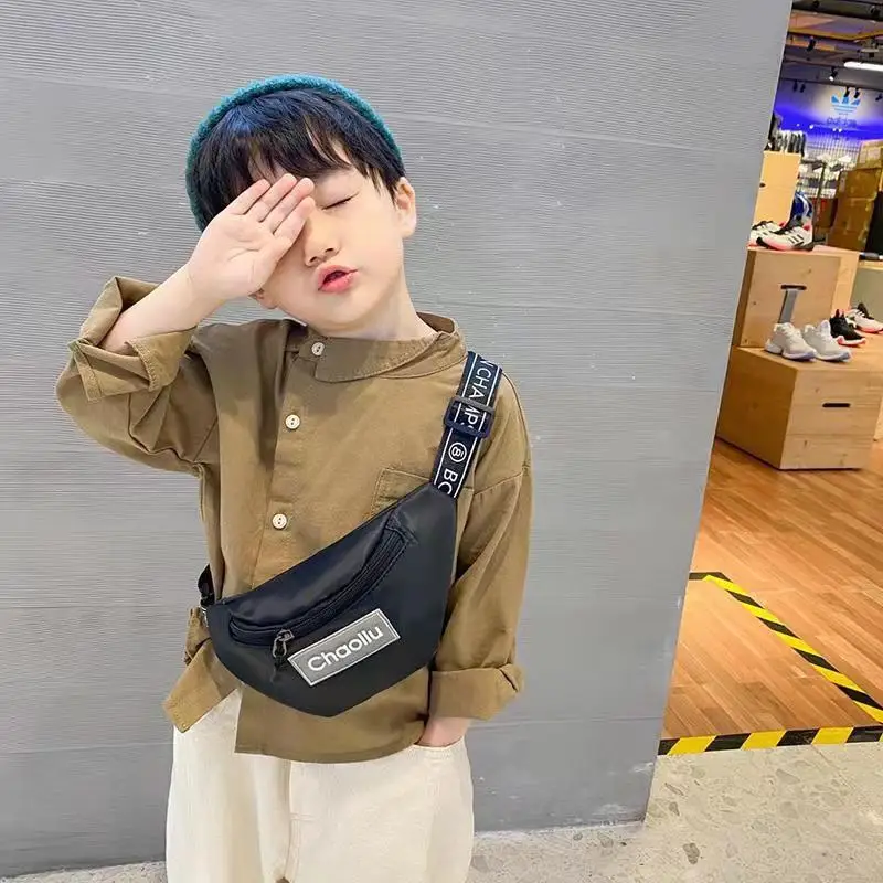 Korean Children Bag Baby Mini Cartoon Diagonal Crossbody Boy Girl Chest Cute Simple Fashion All-Match Outing Waist Backpack