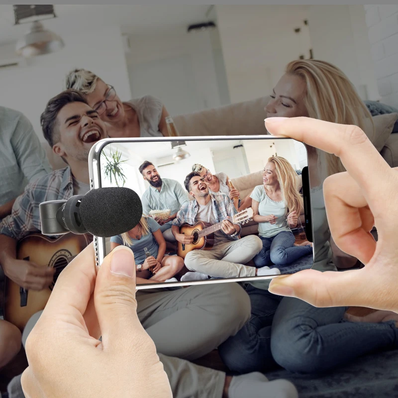 Мини-микрофон Saramonic Smartmic Di Mini / UC с разъемом Lightning/Type C для iPhone смартфонов на Android