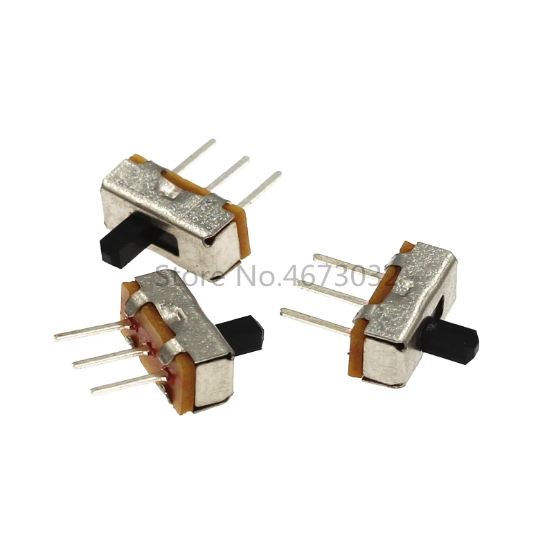

100pcs Toggle switch SS12D00 DIP Slide switch 3Pins SS12D00G3 The power switch hand shank 3mm