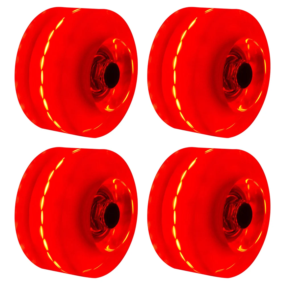 

4pcs/set Light Up Indoor Outdoor Luminous Skateboard Wheels Skateboarding Rollerskate Shoes Practical Multifunction Easy Install