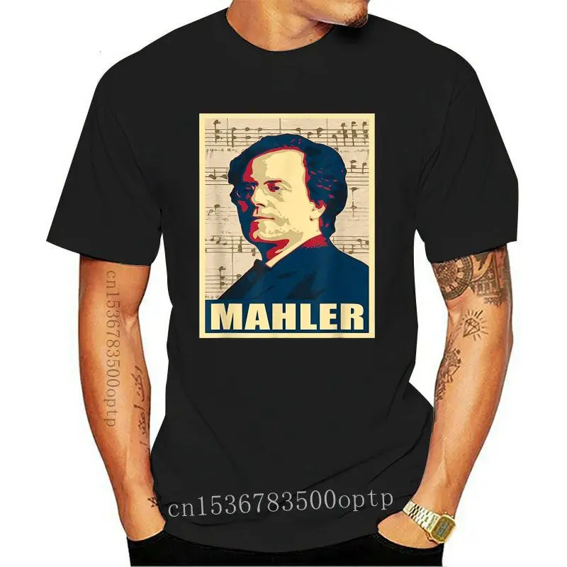 

Классический музыкальный композитор guow Mahler, ретро-рекламная футболка