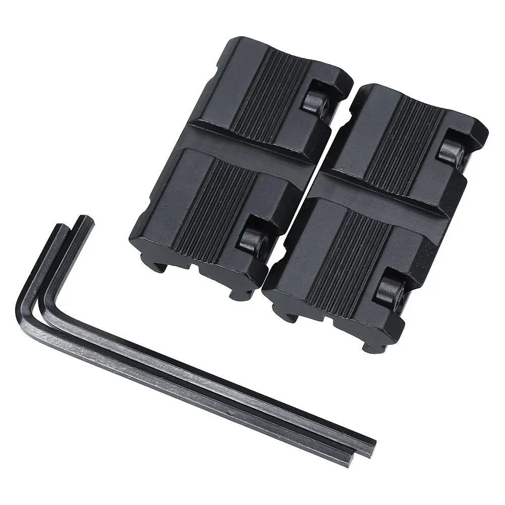 

2pcs 11mm Dovetail to 20mm Adapter Tactical Scope Mount for Weaver Picatinny Rail Hunting Rifle Gun Holde Converter Accessories